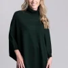 Roll Neck Cape - Deep Emerald