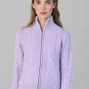 Rosie Cashmere Cable Jacket - Freesia