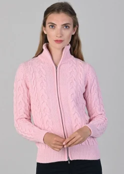 Rosie Cashmere Cable Jacket - Marshmallow