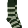 Rugger Stripe Socks - Pine and Pistachio