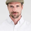 Rutherford Tweed Cap - Soft Moorland with Gold, Sky and Rust Check