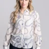 Sailing Print Cotton Silk Shirt - Cream