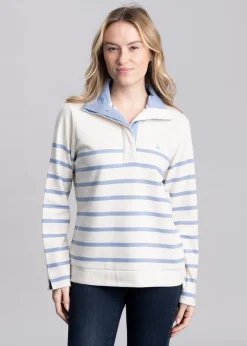 Sandown Sweatshirt - Pale Stone Stripe