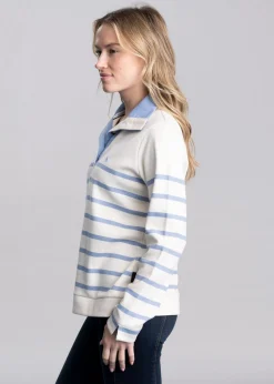 Sandown Sweatshirt - Pale Stone Stripe