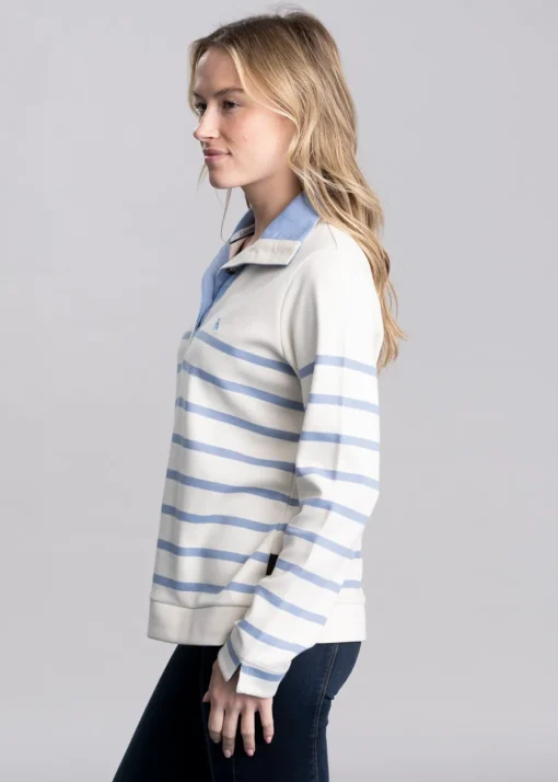 Sandown Sweatshirt - Pale Stone Stripe