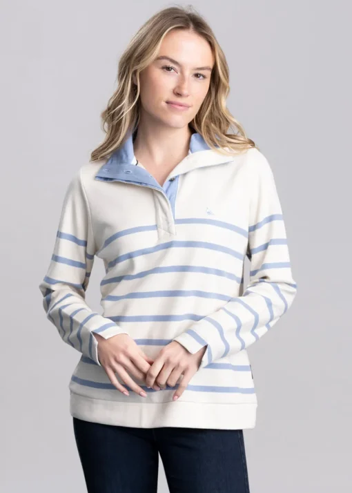 Sandown Sweatshirt - Pale Stone Stripe