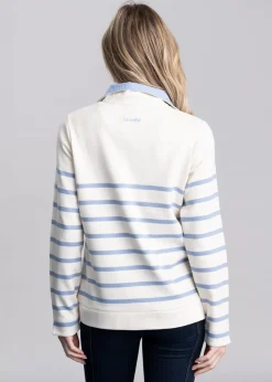Sandown Sweatshirt - Pale Stone Stripe