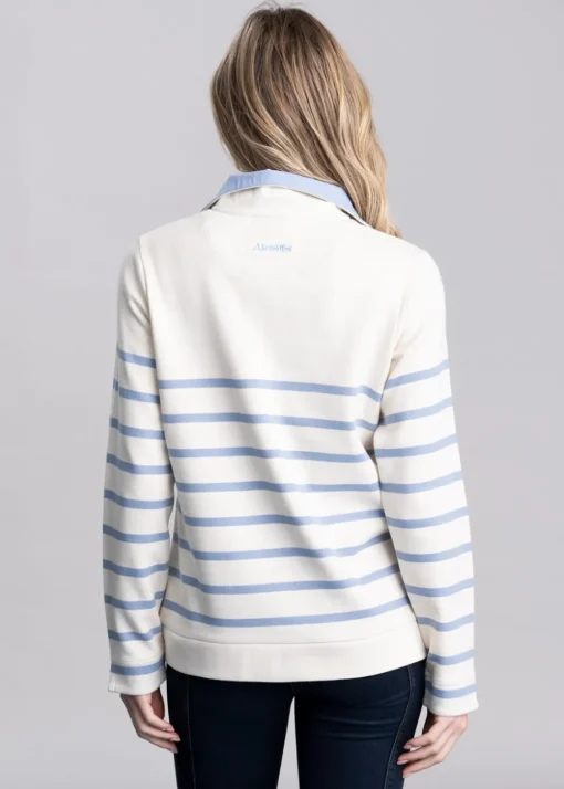 Sandown Sweatshirt - Pale Stone Stripe