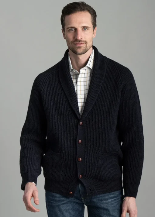 Scotia Windsor Shawl Jacket - Navy