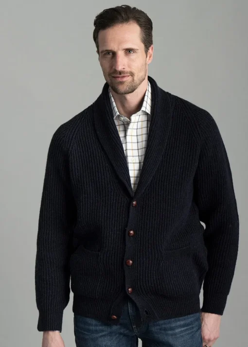 Scotia Windsor Shawl Jacket - Navy
