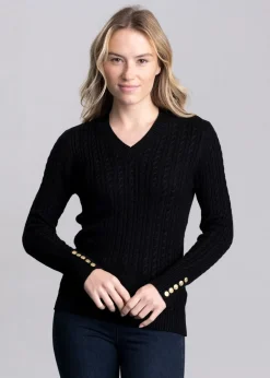 Seattle V-Neck Knit - Black