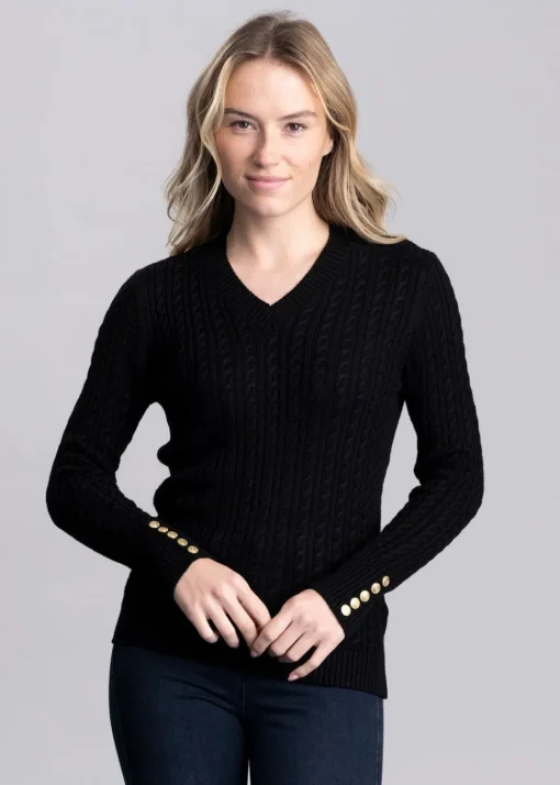 Seattle V-Neck Knit - Black
