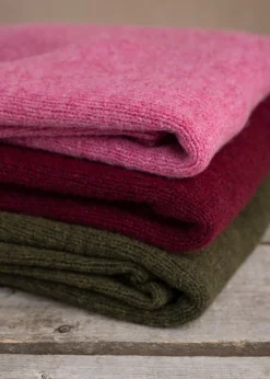 Sharon Shetland Crew Neck - Bordeaux Mix