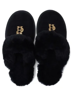 Shearling Slippers - Black