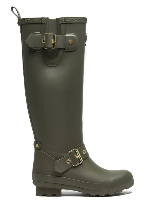 Sherpa Lined Regency Wellingtons - Matte Green