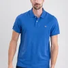 Shield Pique Polo - Rich Blue