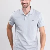 Shield Pique Polo - Grey Melange