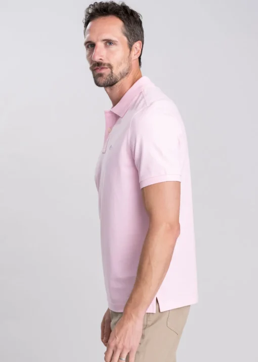 Shield Pique Polo - California Pink