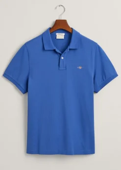 Shield Pique Polo - Rich Blue