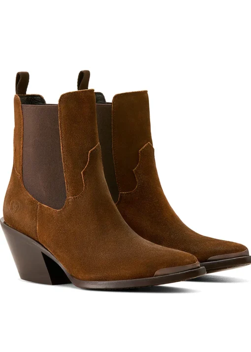 Shiloh Bootie Boots - Dark Ginger Suede