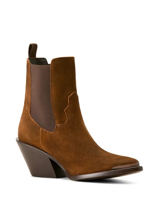 Shiloh Bootie Boots - Dark Ginger Suede