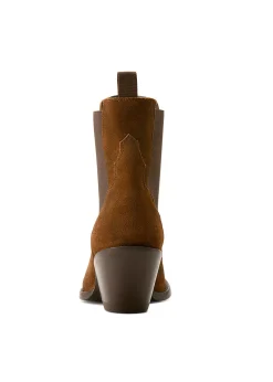 Shiloh Bootie Boots - Dark Ginger Suede