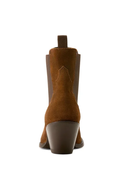 Shiloh Bootie Boots - Dark Ginger Suede