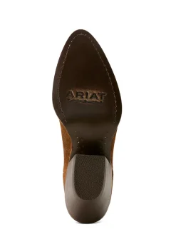 Shiloh Bootie Boots - Dark Ginger Suede