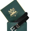 Slim Logo Belt - Black