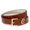Slim Logo Belt - Tan