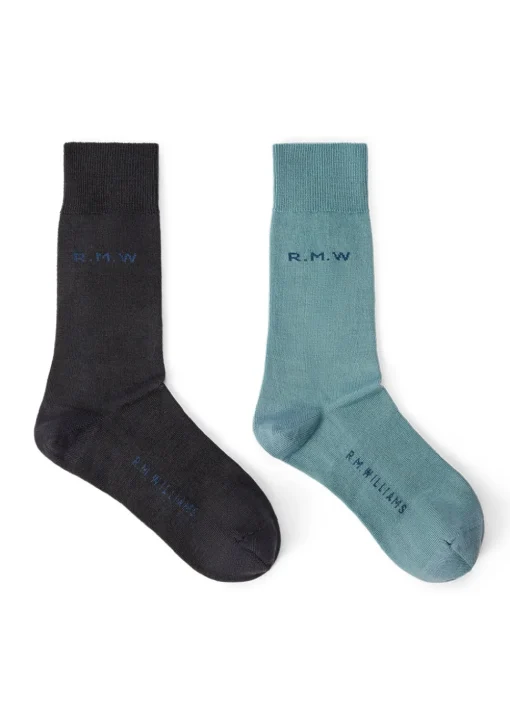 Socks 2 Pack - Grey Blue