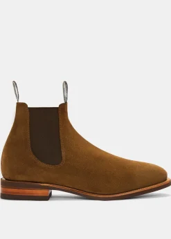 Suede Comfort Craftsman Boots - Khaki Sand