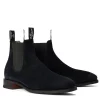 Suede Comfort Craftsman Boots - Midnight