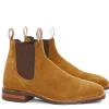 Suede Comfort Craftsman Boots - Tobacco