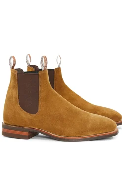 Suede Comfort Craftsman Boots - Tobacco
