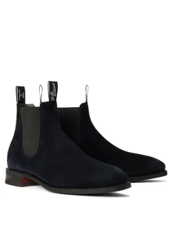 Suede Comfort Craftsman Boots - Midnight