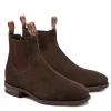Suede Comfort Craftsman Boots - Chocolate