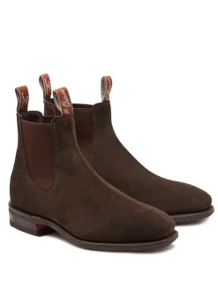 Suede Comfort Craftsman Boots - Chocolate