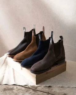Suede Comfort Craftsman Boots - Chocolate