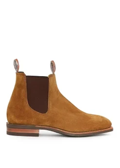 Suede Comfort Craftsman Boots - Tobacco