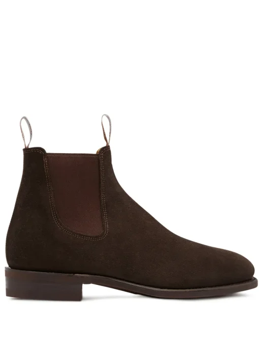 Suede Comfort Craftsman Boots - Chocolate