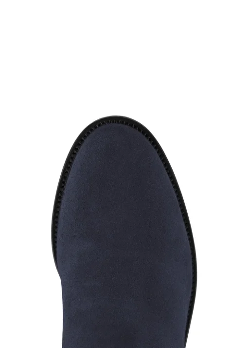 Suede Regina Boots - Navy