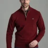 Superfine Lambswool Half Zip - Plumped Red