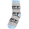Terrier Fairisle Socks - Navy and Pink