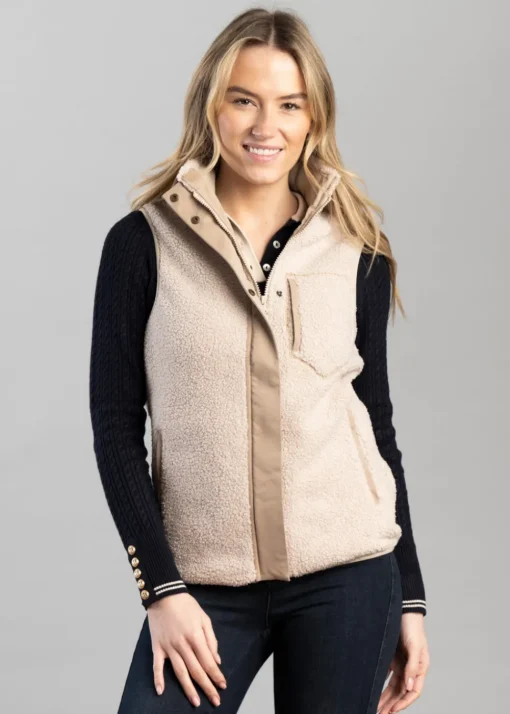 The Agnes Fleece Gilet - Ecru
