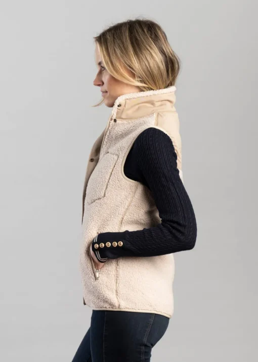 The Agnes Fleece Gilet - Ecru