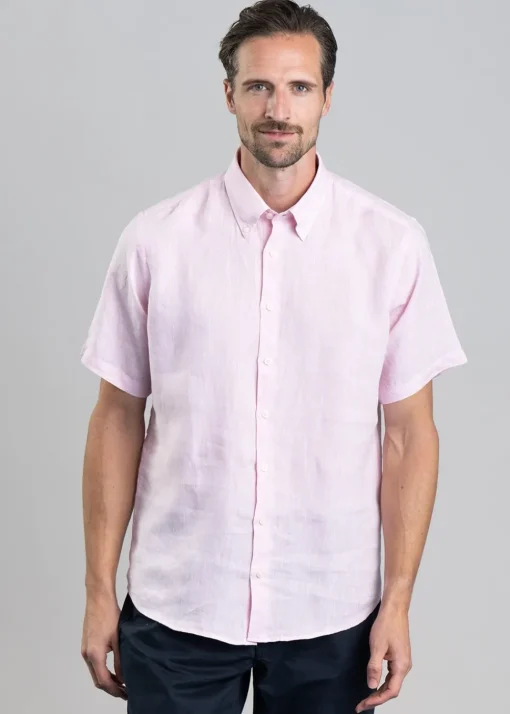 Thornham Short Sleeve Classic Shirt - Pale Pink