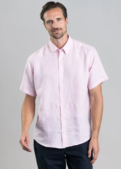 Thornham Short Sleeve Classic Shirt - Pale Pink