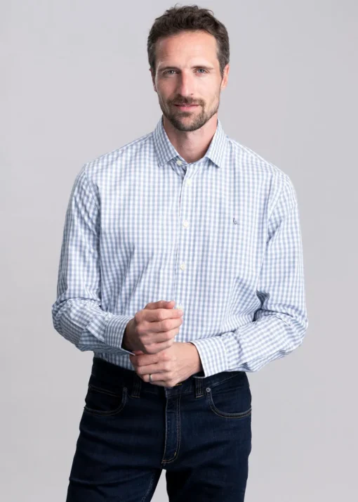 Thorpeness Tailored Shirt - Pigeon Blue
