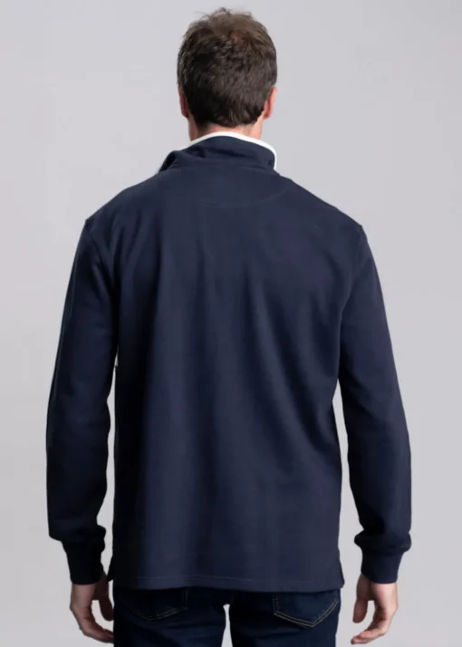 Trencrom Quarter Zip - Navy and Stone